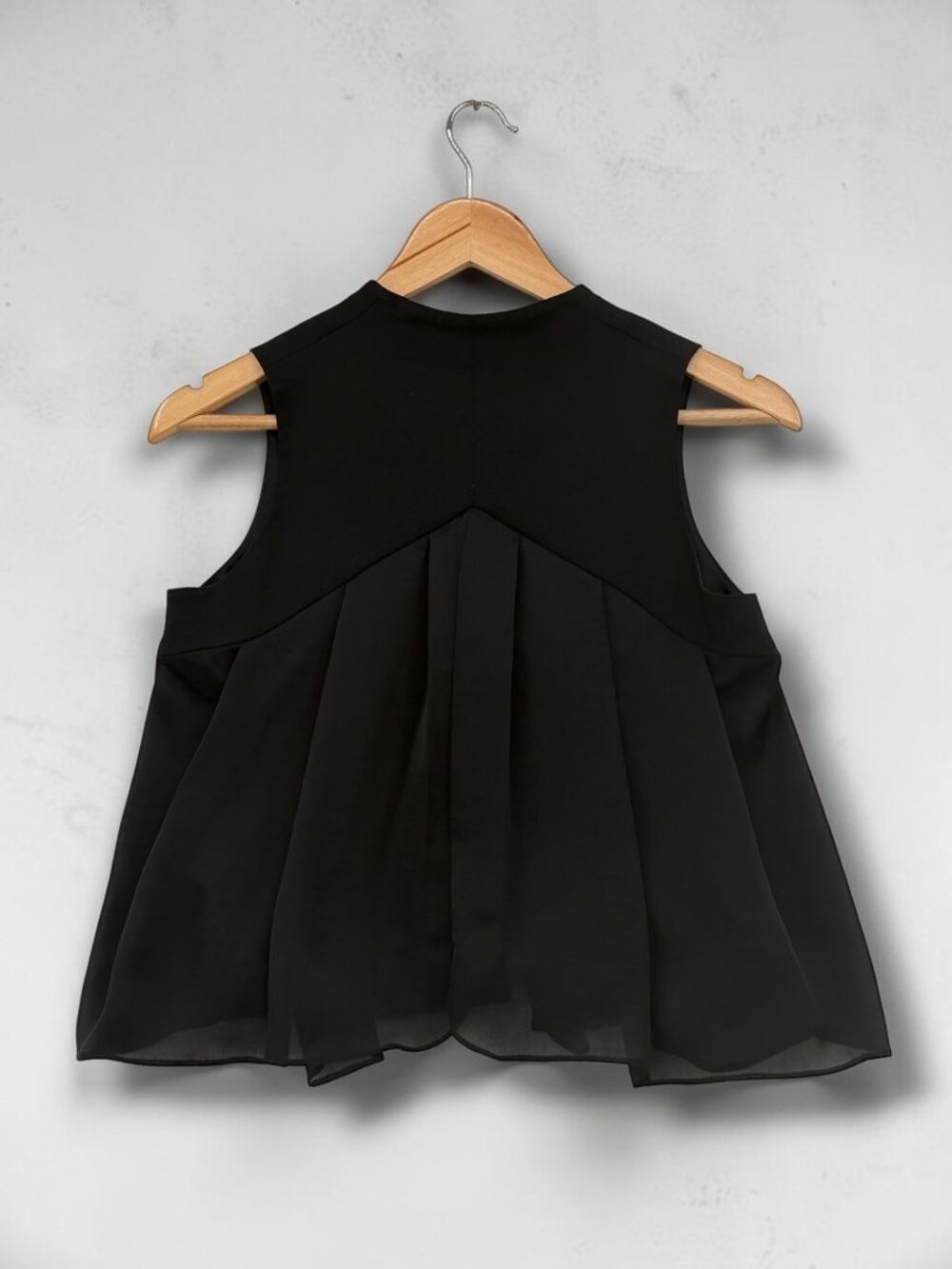 Vintage Alexander Wang Tuxedo Gilet w/ Chiffon Hem - Picture 3 of 4